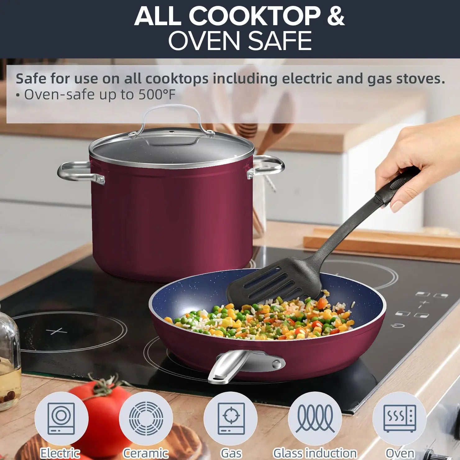 Nuwve all cooktop and oven safe induction cookware