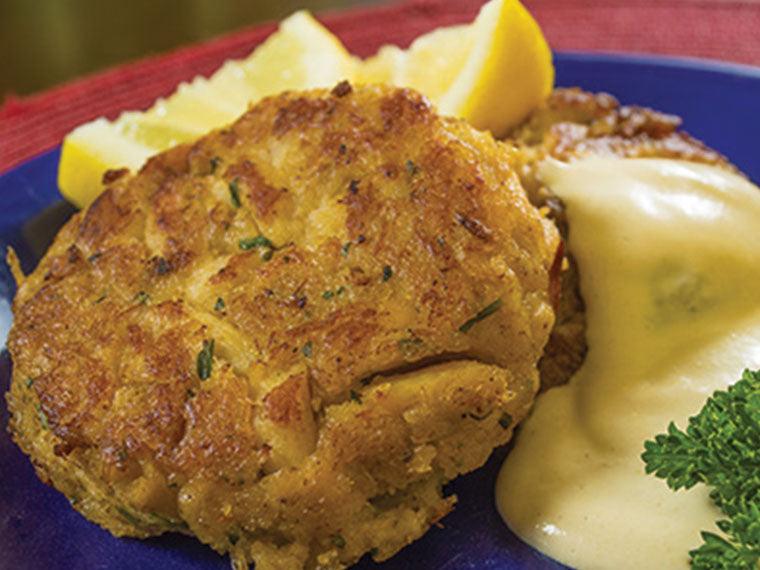 New Orleans Style Crab Cakes with Mustard Creole Sauce