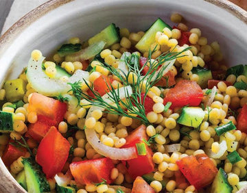 Israeli Couscous with Diced Vegetables and Curry - Nuwave