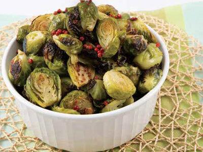 Olive Oil-Roasted Brussels Sprouts with Pink Peppercorns - Nuwave