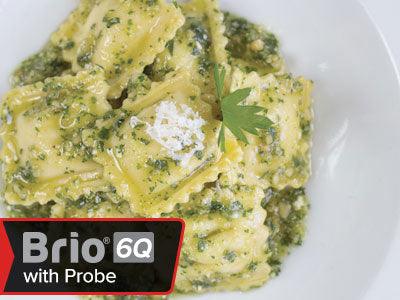 Air Fried Spinach Ravioli With Pesto Sauce - Nuwave