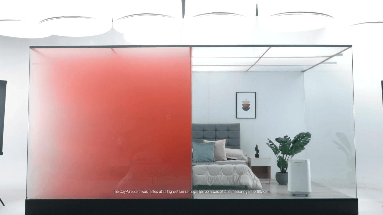 NuWave OxyPure in smoke test - Powerful air purification.