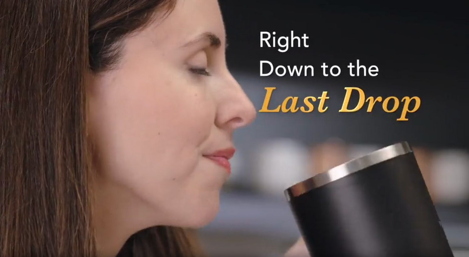 Woman enjoy coffee with NuWave Smart Mug