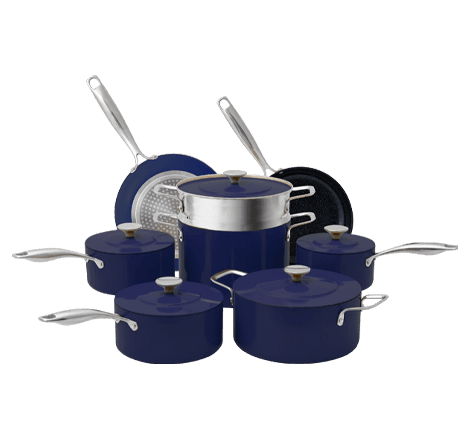 Duralon Blue Lux Non-Stick Cookware 13-Piece Set