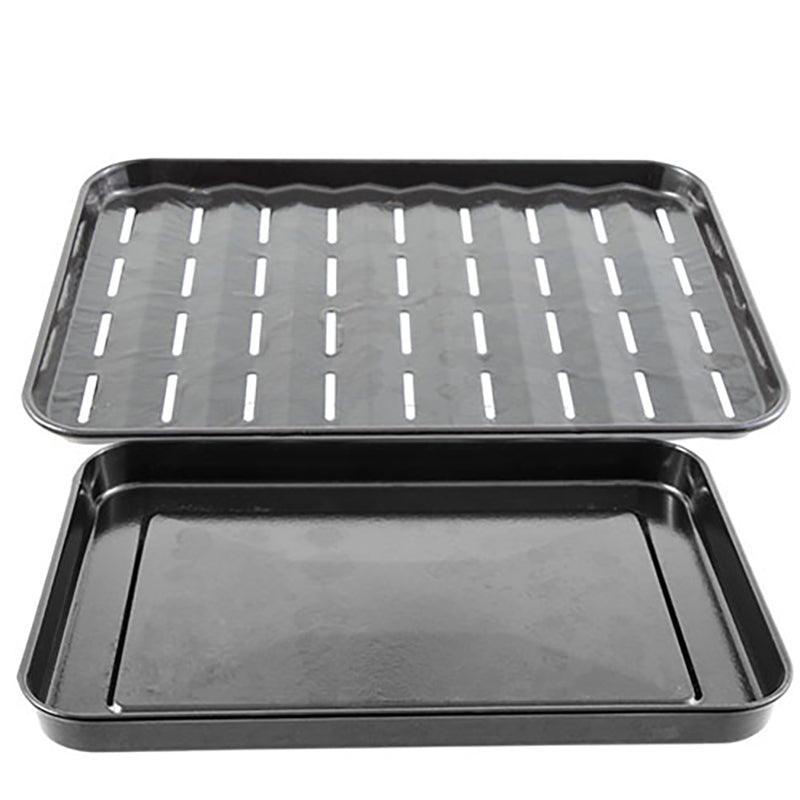 Toaster Oven Pan with Rack Set, Stainless Steel Broiler Pan with