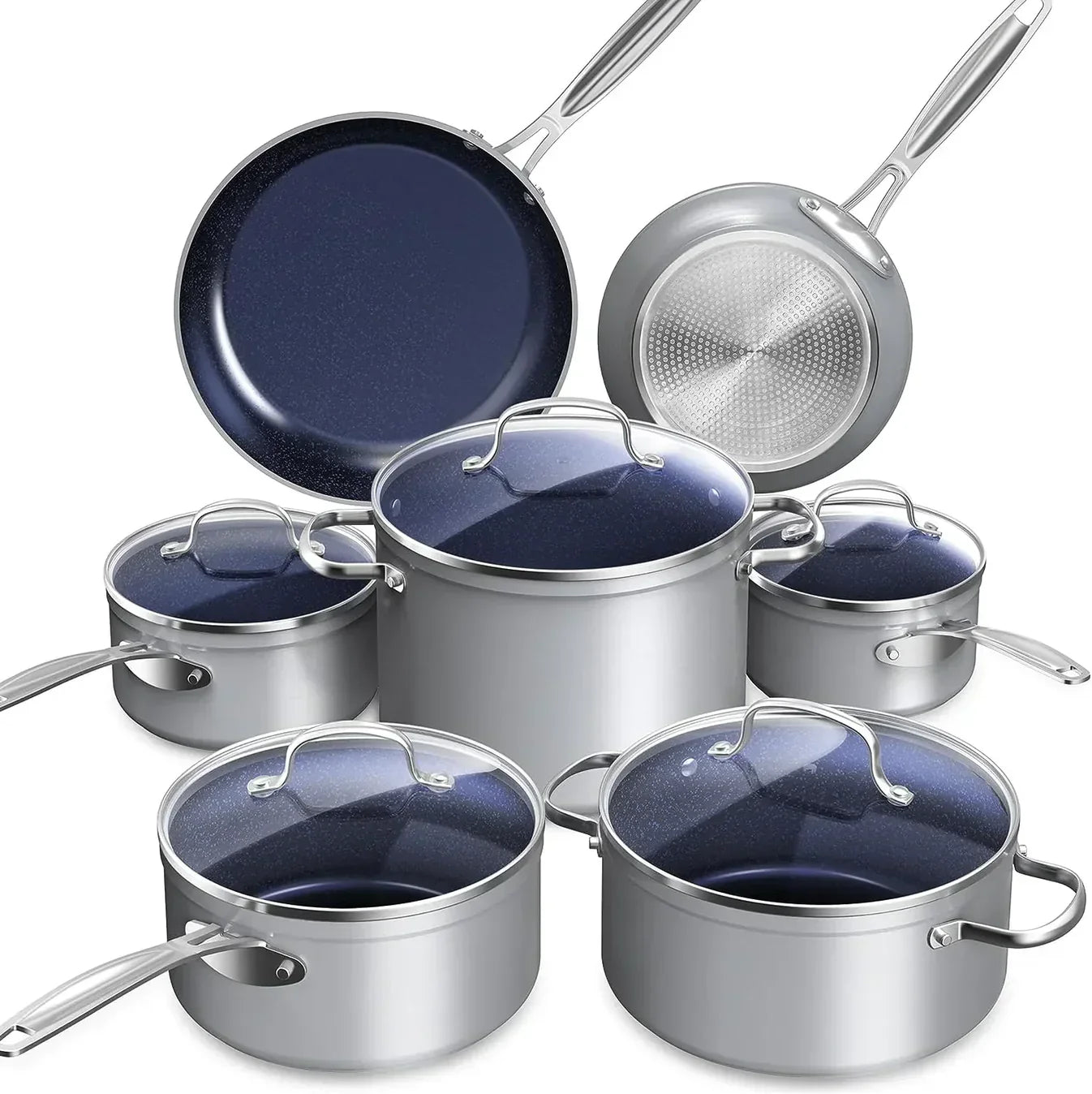 Duralon Blue Non-Stick Cookware 12-Piece Set