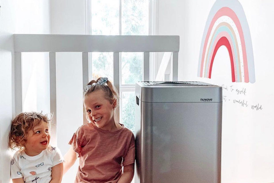 Joyful Children Benefiting from NuWave OxyPure Air Purifier for a Healthy Environment