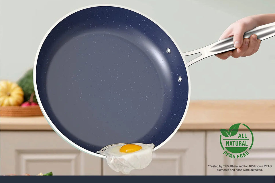Healthy duralon blue coating cookware