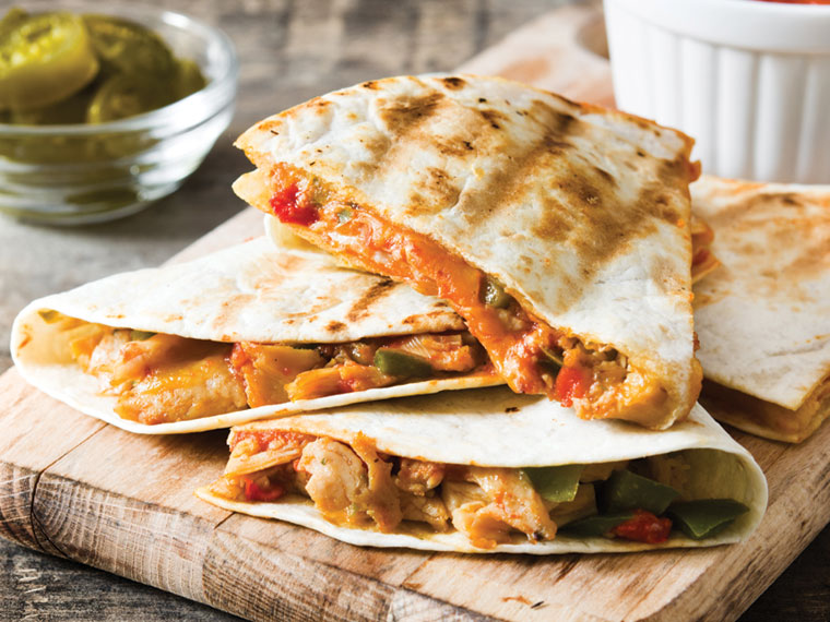 Air Fry Chicken and Pepper Quesadillas