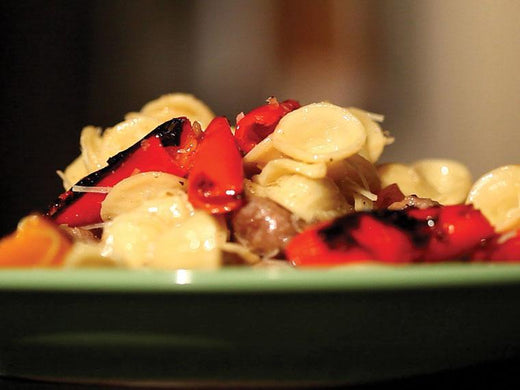 Orecchiette with Sausage and Roasted Peppers - Nuwave