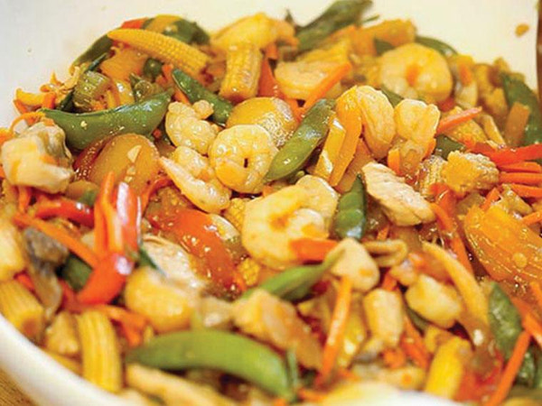 Chicken and Shrimp Stir Fry - Nuwave