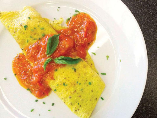 Ricotta Omelet and Cherry Tomato Vinaigrette - Nuwave