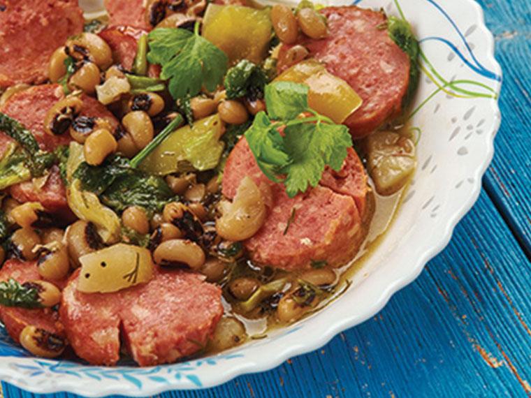 Black-Eyed Peas with Andouille - Nuwave