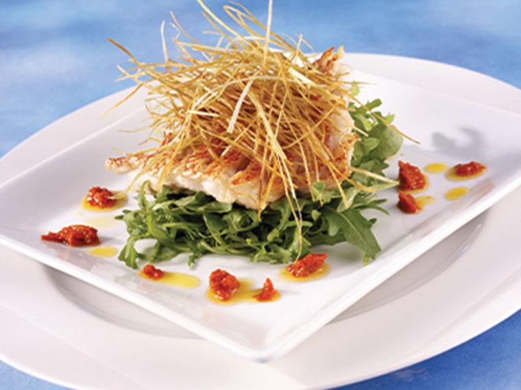 Red Snapper with Braised Leeks and Asparagus - Nuwave