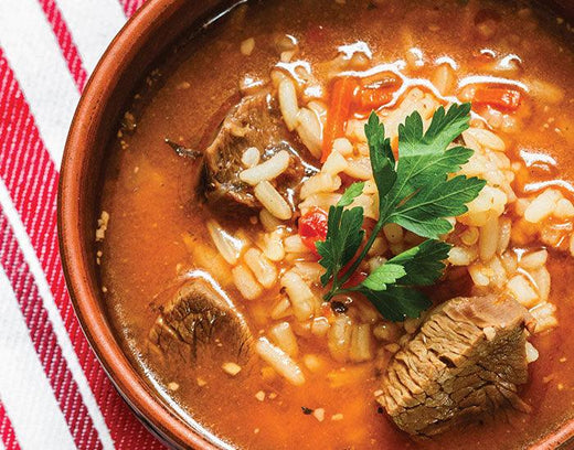 Vegetable, Beef & Rice Soup - Nuwave