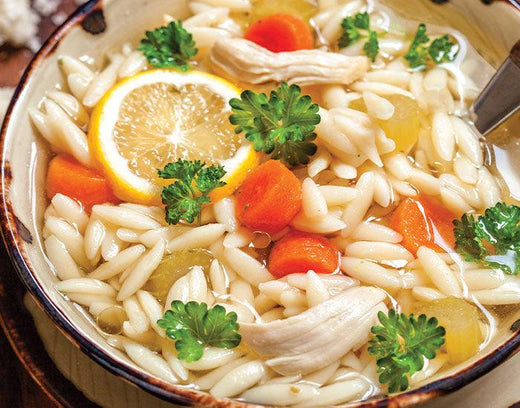 Lemon Chicken & Orzo Soup - Nuwave