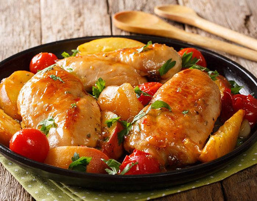 Broiled Chicken Breast with Spicy Peach Glaze - Nuwave
