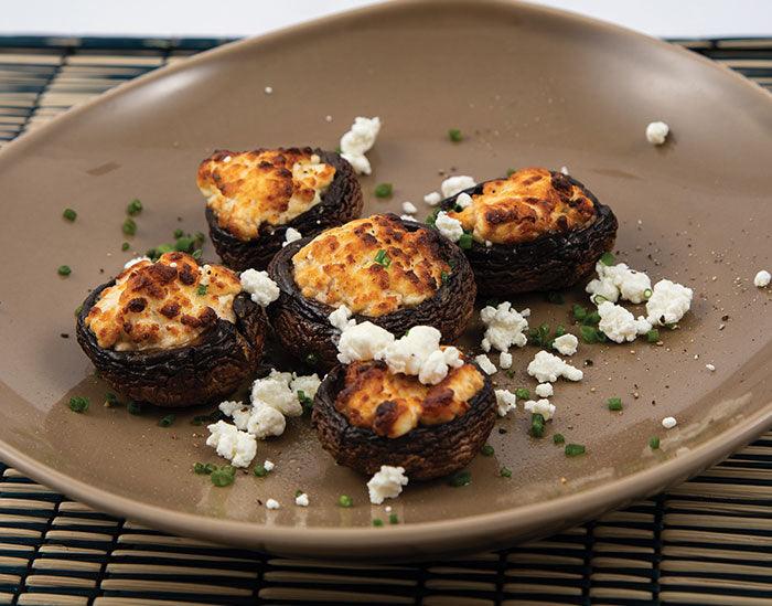 Goat Cheese Stuffed Mushrooms - Nuwave