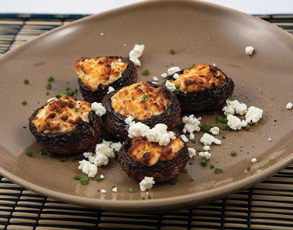 Goat Cheese Stuffed Mushrooms - Nuwave
