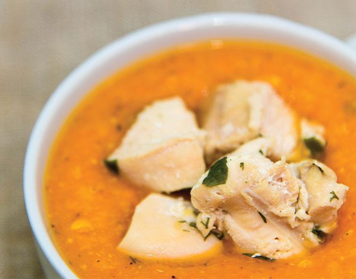 Butternut Squash with Chicken & Orzo Soup - Nuwave
