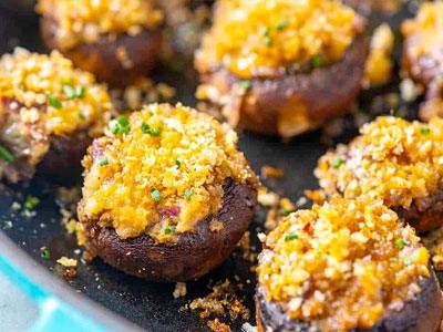 Stuffed Fondue Mushrooms - Nuwave
