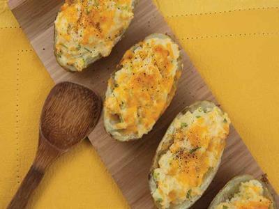 Twice-Baked Potatoes with Wisconsin Sharp Cheddar - Nuwave