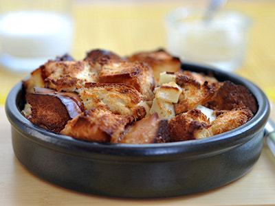 Turkey Sausage Hawaiian Bread Pudding