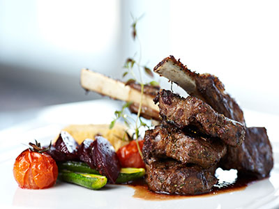 Grilled Garlic rubbed Lamb chops