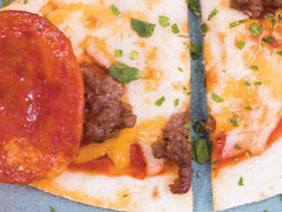 Pepperoni & Sausage Tortilla Pizza
