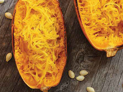 Roasted Spaghetti Squash with Brown Butter Drizzle