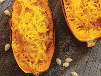 Roasted Spaghetti Squash with Brown Butter Drizzle