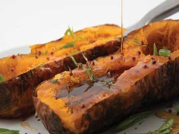 Roasted Butternut Squash with Pure Maple Syrup