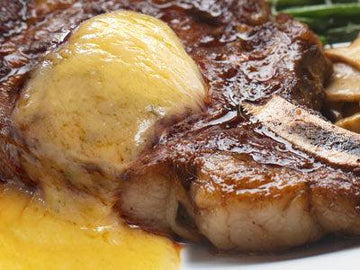 Broiled Bone-In Rib Eye Steak with Bearnaise Sauce