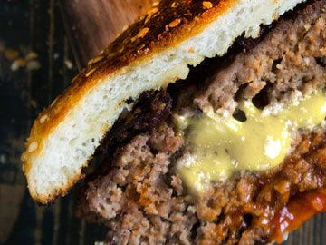 Air-Fried Herb and Cheese-Stuffed Burgers - Nuwave