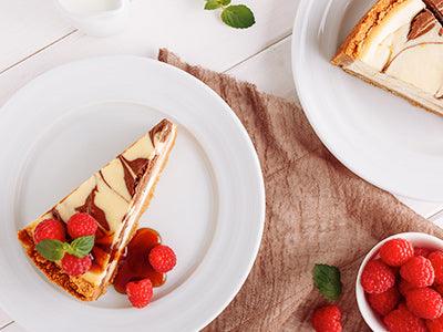 White Chocolate Raspberry Swirl Cheesecake - Nuwave