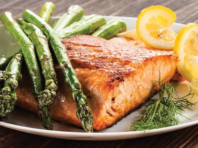 Air-Fried Wild Salmon and Asparagus - Nuwave