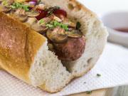 Loaded Grilled Sausages with Peppers and Mushrooms & Warm Potato Salad - Nuwave