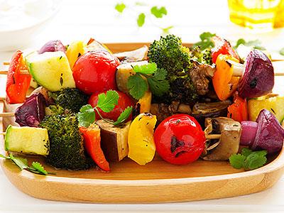 Rainbow Veggie Skewers - Nuwave
