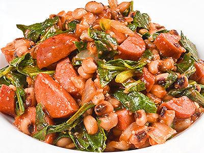 Sausage and Creamed Collard Greens - Nuwave