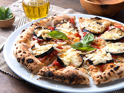 Eggplant Parmigiana Pizza