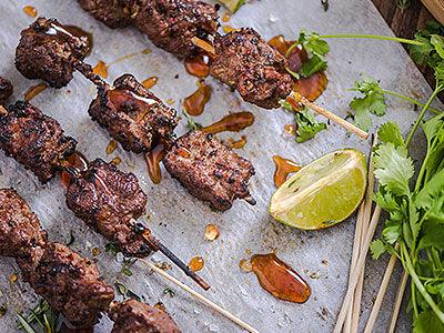 Sweet Teriyaki Beef Skewers - Nuwave