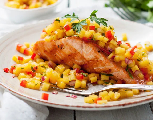 Image of Lemon Salmon with Mango Salsa