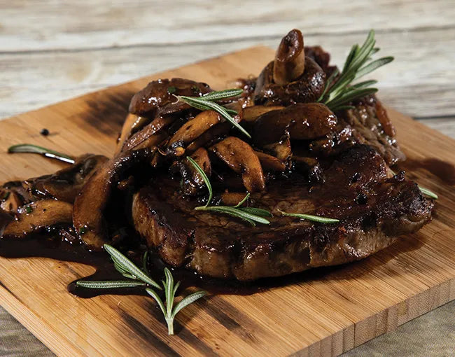 Ribeye with Roasted Mushrooms