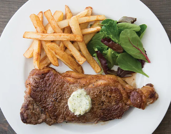 New York Strip Steak with Garlic Butter
