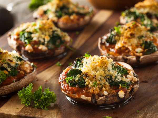 Goat Cheese-Stuffed Mushrooms