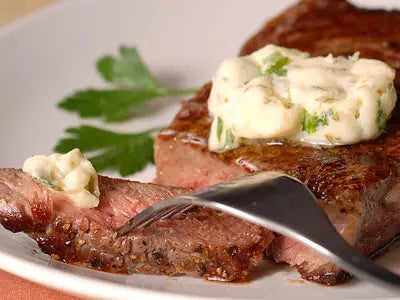 Broiled Sirloin Steak with Classic Steak Butter