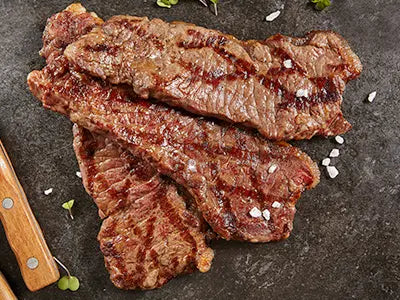 Broiled Skirt Steak with Chile-Lime Tequila Butter