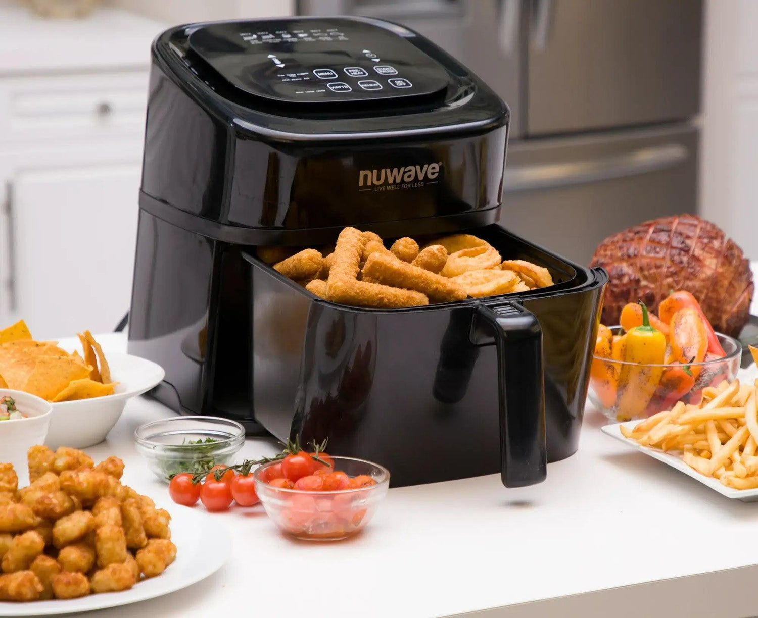 NuWave 6 Quart Air Fryer preparing delicious food.