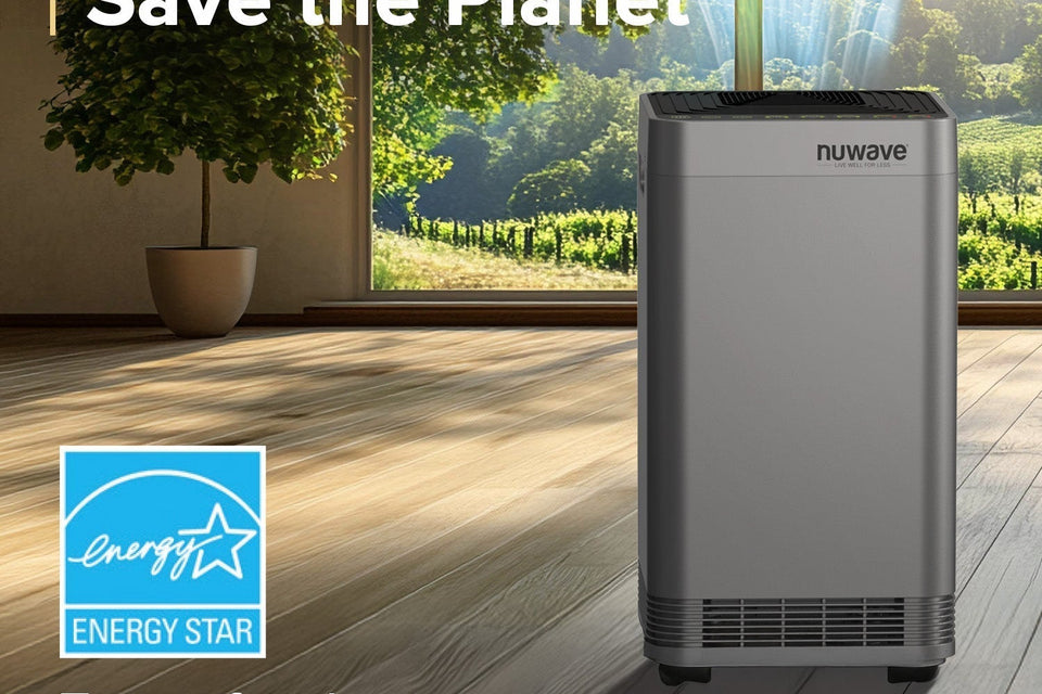 Eco-friendly NuWave Forever Plus Smart Air Purifier in a home setting