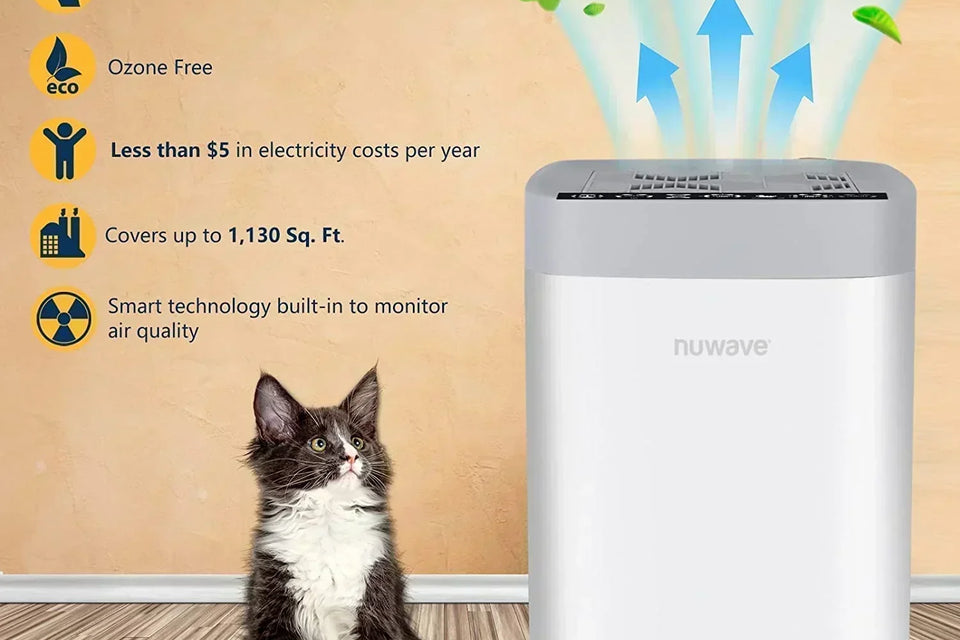 NuWave OxyPure Air Purifier Guards Indoor Air for Happy Cat